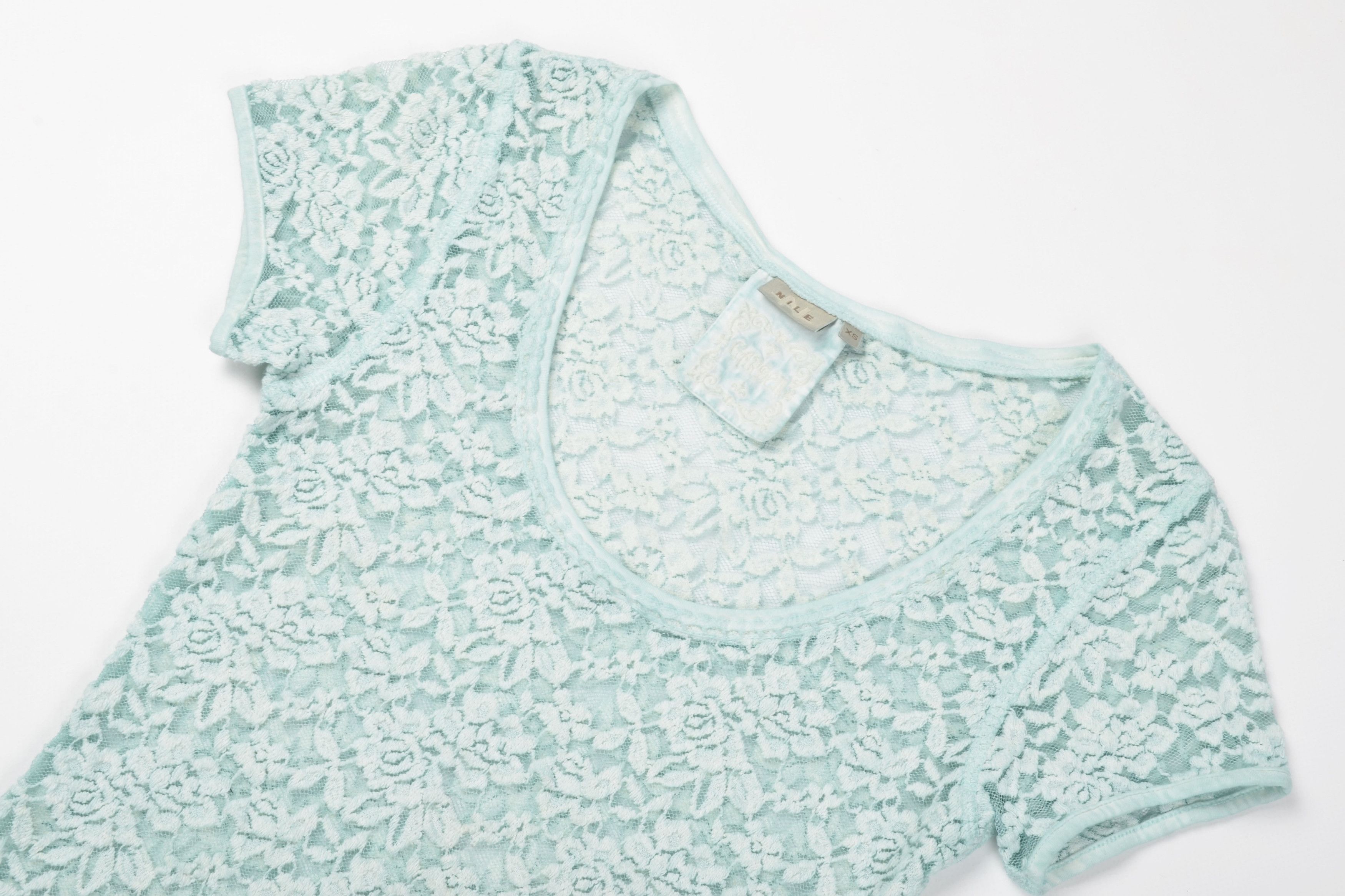 Vintage Nile Garden Y2K Baby Cottagecore Romantic Sheer Lace Top Size XS / US 0-2 / IT 36-38 - 2 Thumbnail