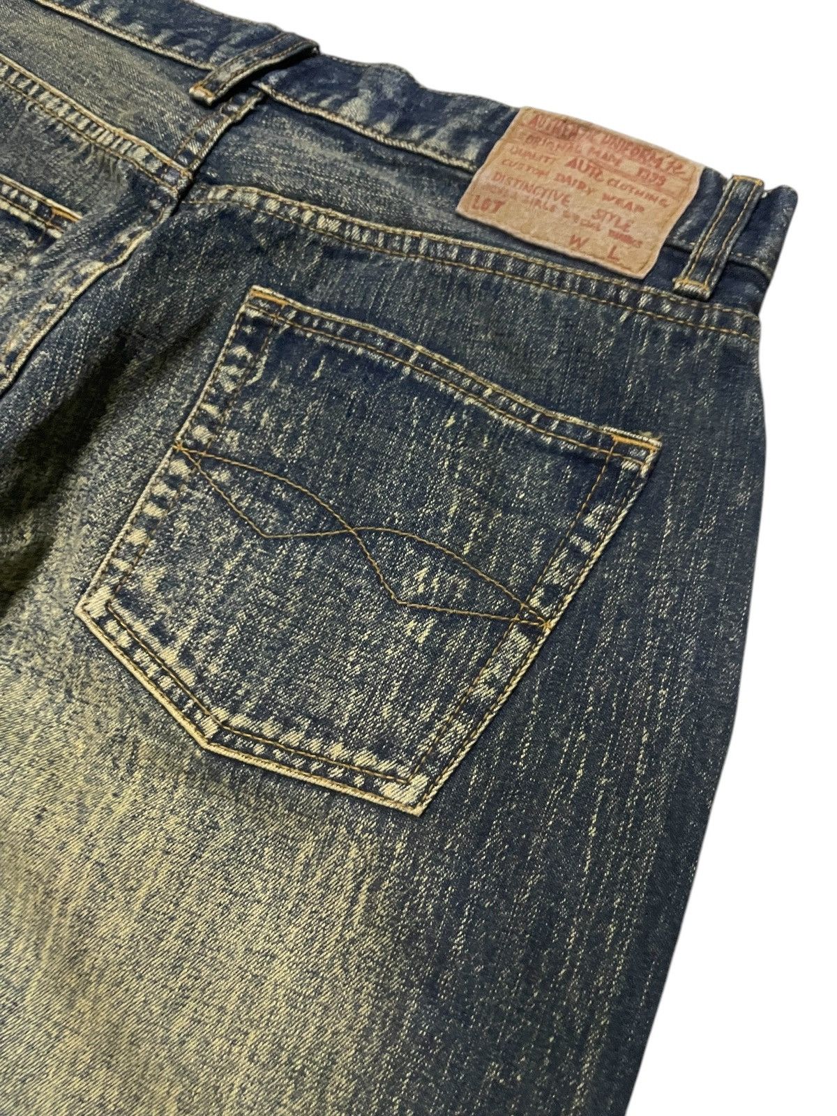 Designer × Japanese Brand Amore Puro Japan Stone Mud Wash Studded Loose Jeans Size US 30 / EU 46 - 21 Thumbnail