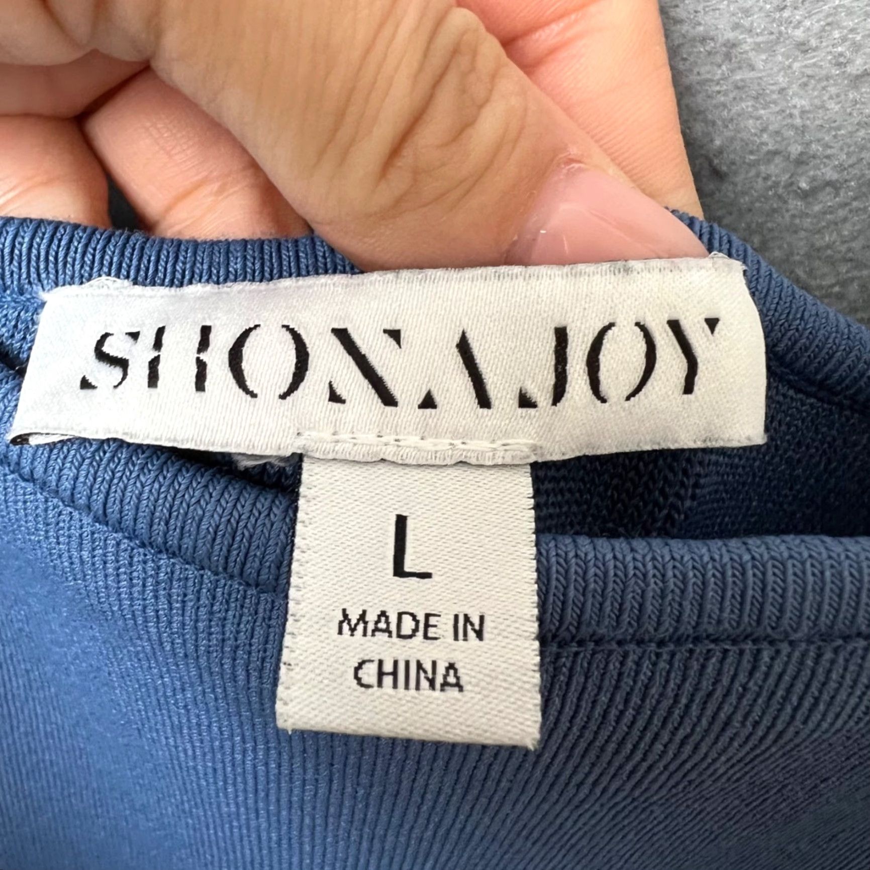 Shona Joy Shona Joy Dress Maxi Womens Large Blue Knit Sleeveless Ribbed Scoop Neck Midi Party/Cocktail dress Size L / US 10 / IT 46 - 3 Thumbnail