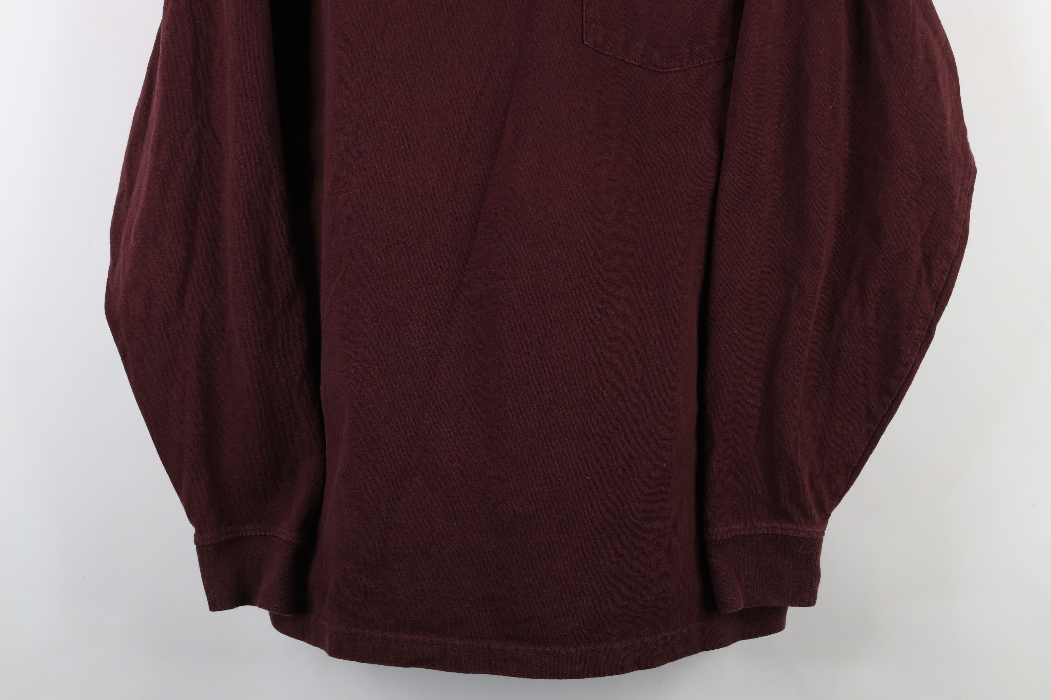 Carhartt × Vintage Vintage Carhartt Spell Pocket Long Sleeve T-Shirt Burgundy Size US L / EU 52-54 / 3 - 3 Thumbnail