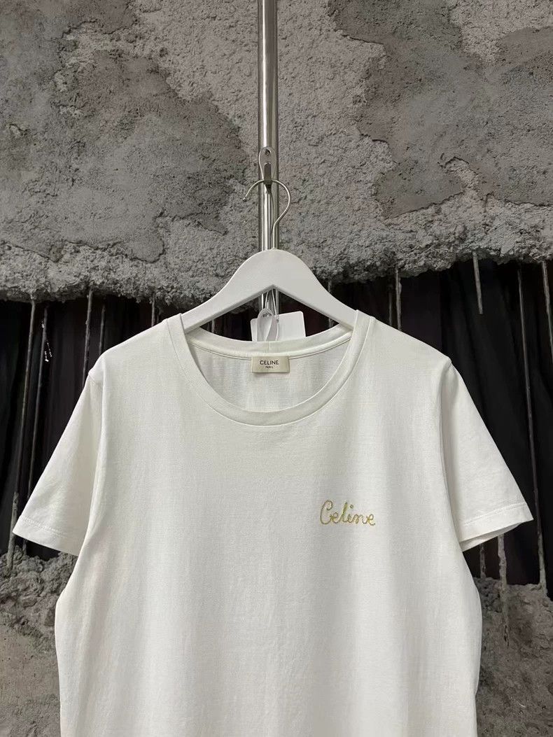 Celine Celine Short Sleeve TShirt with Gold Details Size US M / EU 48-50 / 2 - 3 Thumbnail