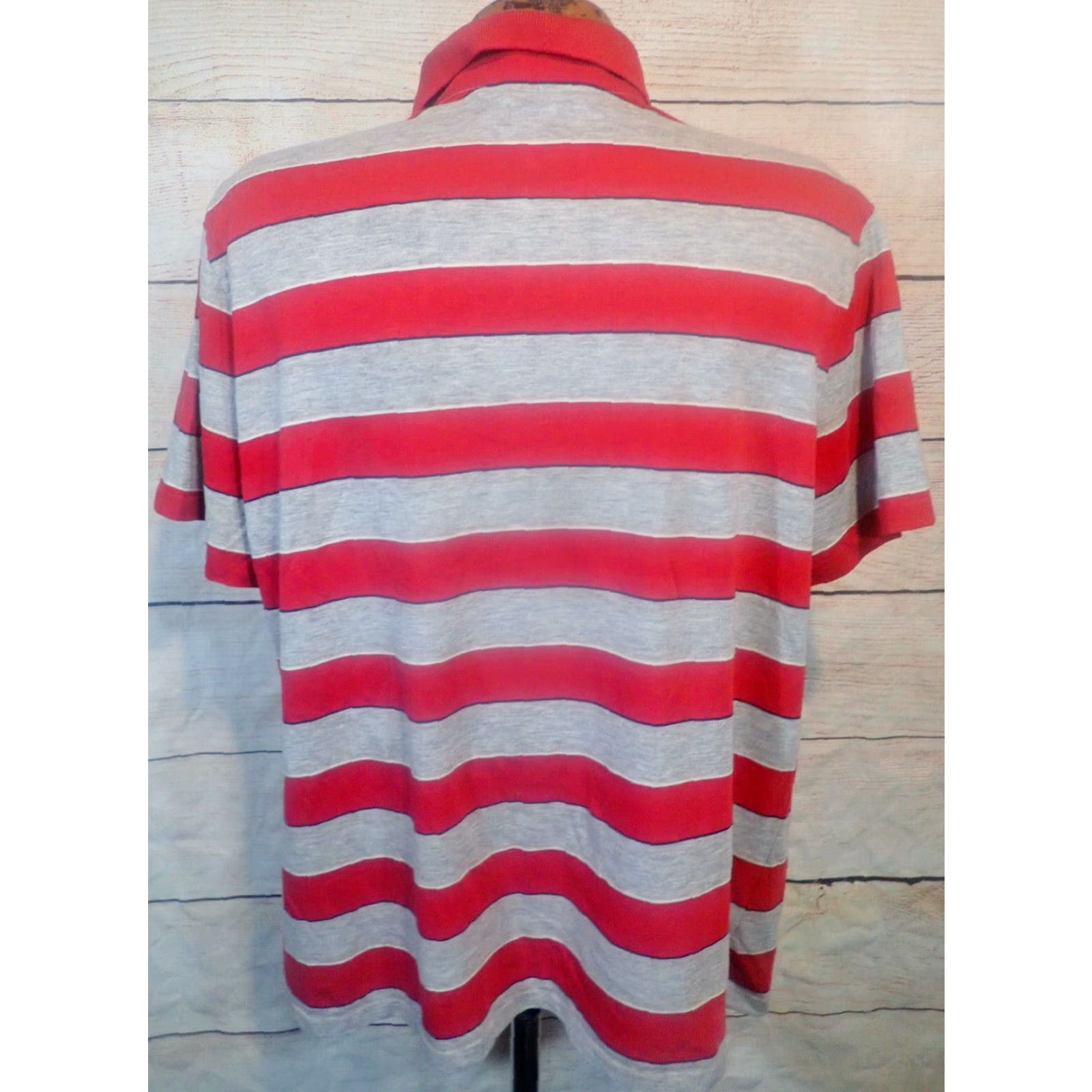 Vintage Vintage McDonald's Brand McDonald's Crew Uniform Employee Polo Striped Rugby Shirt Womens 2XL Red Gray XXL 80s Size XXL / US 16-18 / IT 52-54 - 3 Thumbnail