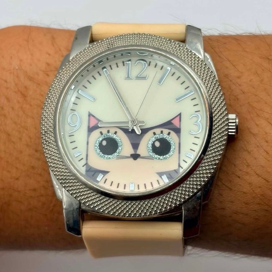 Other Silver & Beige Cat Men’s Watch Size ONE SIZE - 1 Thumbnail
