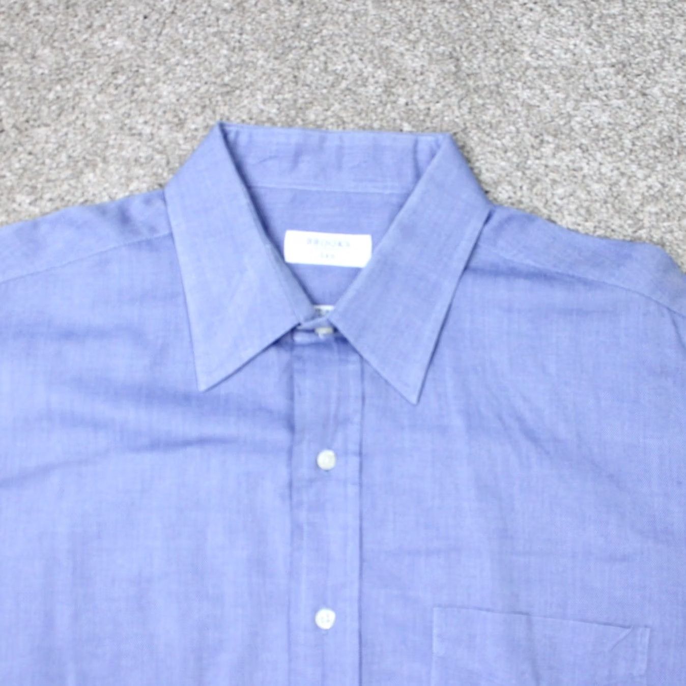 Brooks Brothers Brooks Brothers 346 Shirt Mens 17 Blue 100% Cotton Long Sleeve Button Up Dress Shirt Size US XL / EU 56 / 4 - 6 Thumbnail
