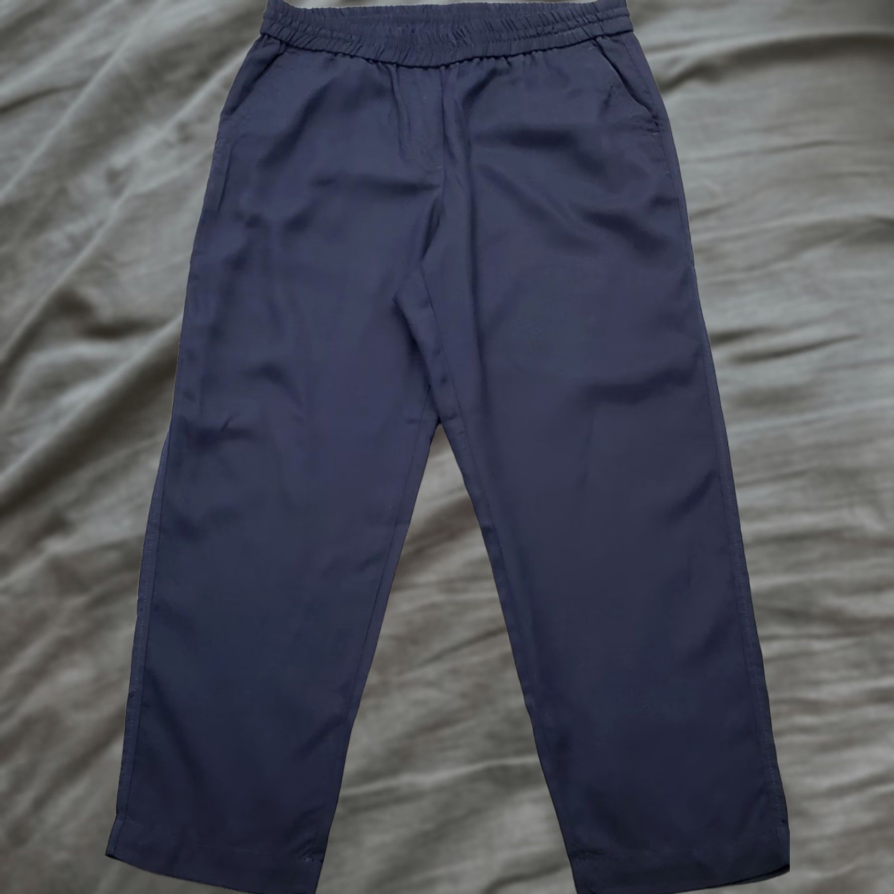 Talbots Talbots Ankle Pants Women 8P Navy Stretch Slash Pocket Elastic Waistband Pull On Pants Womens Size 8P Navy Stretch Slas h Pocket Elastic Waistband Size 30" / US 8 / IT 44 - 1 Thumbnail