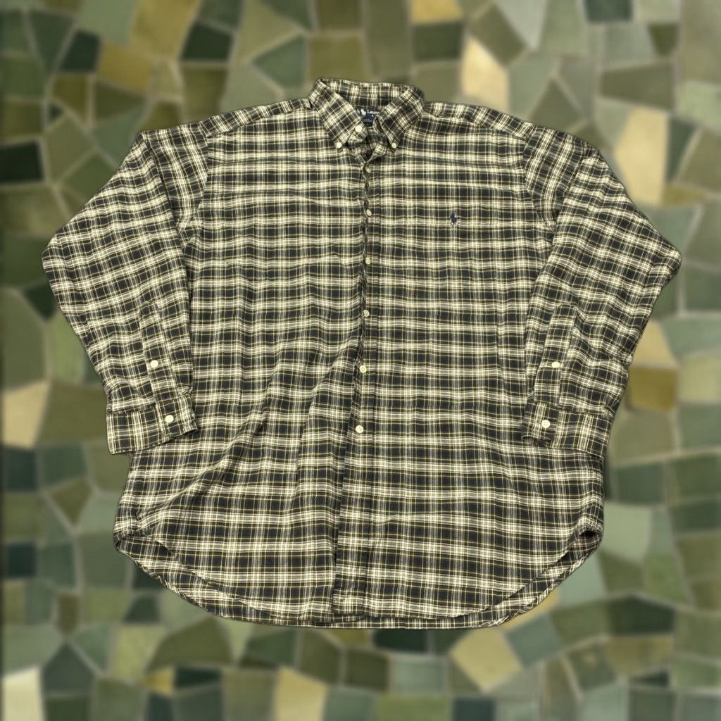 Ralph Lauren Ralph Lauren Men's Shirt Large Green Blue Plaid Cotton Long Sleeve Button-Down Classic Preppy Size US L / EU 52-54 / 3 - 1 Thumbnail