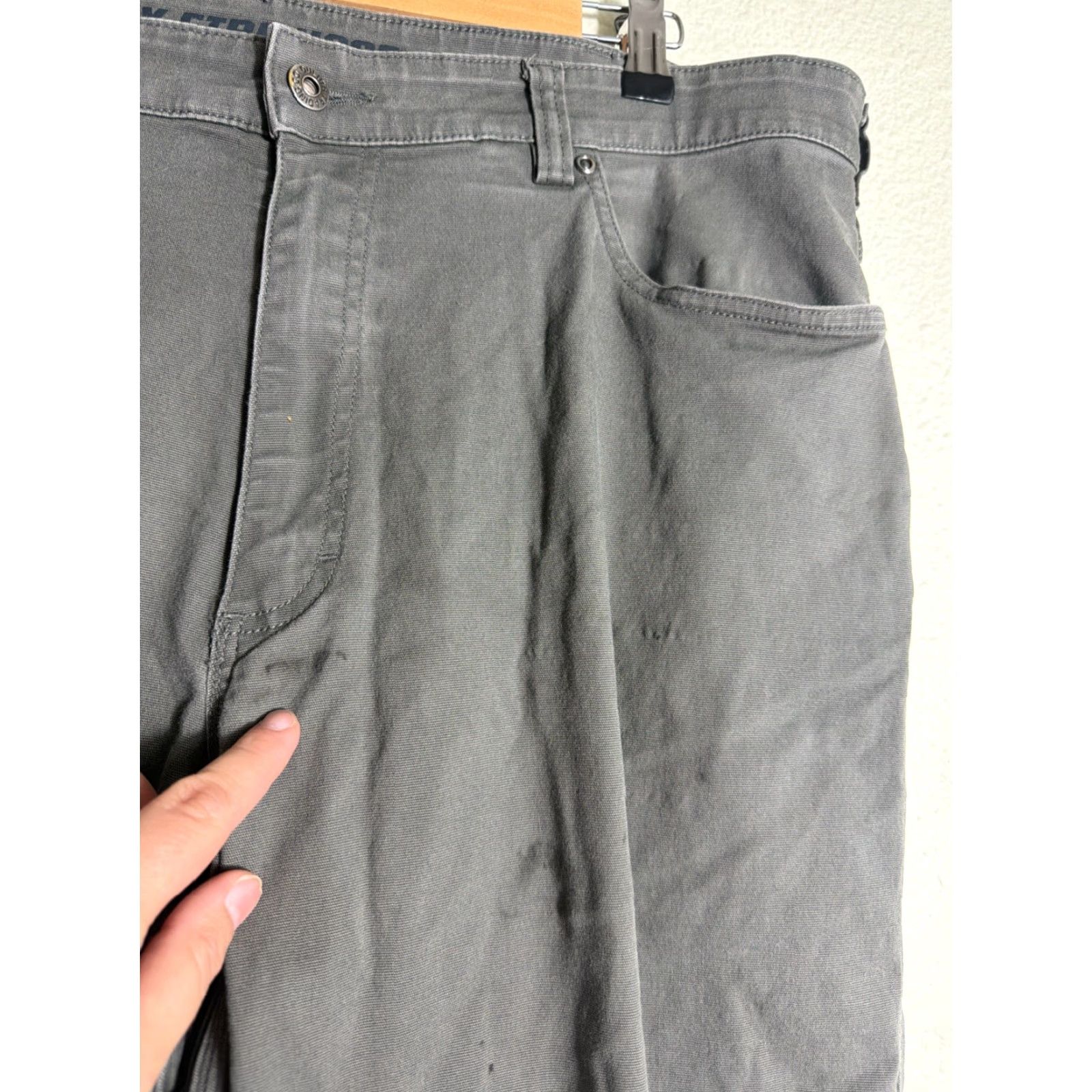 Olive Duluth Flex Fire Hose Pants Olive Green Mens 40x30 Stains Size US 40 / EU 56 - 7 Thumbnail