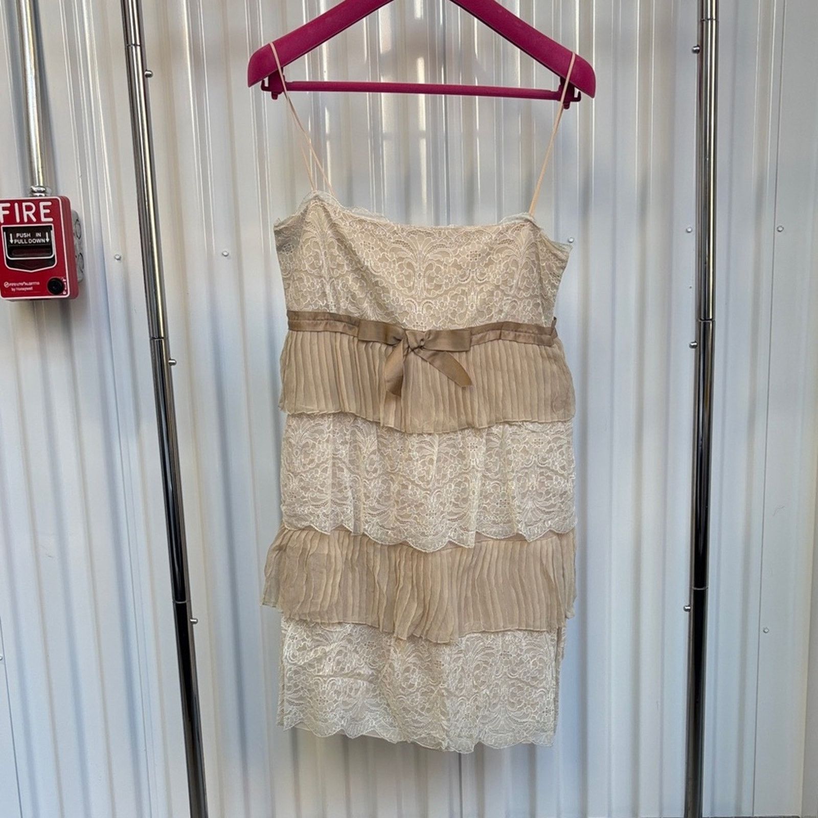 Blumarine NWT Blumarine Cream and Tan Lace Dress Women's Size 10 Size L / US 10 / IT 46 - 1 Thumbnail
