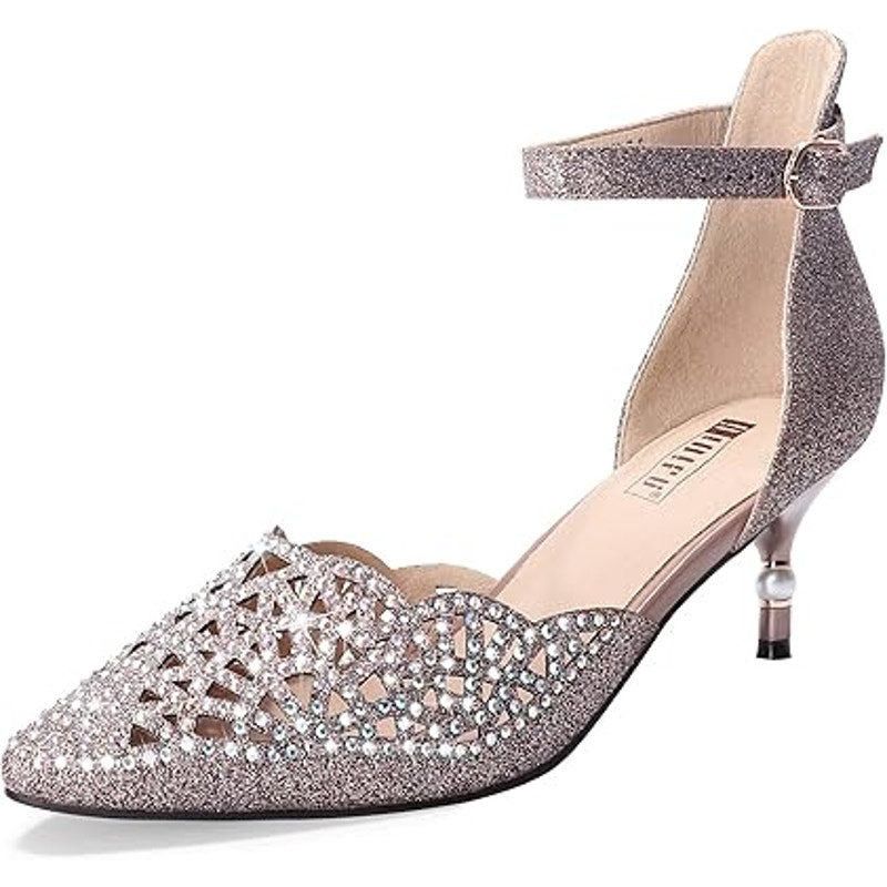 Other Idifu Women's Rhinestone Glitter 2.5" Pearl Heel Shoes 9 Size US 9 / IT 39 - 1 Thumbnail