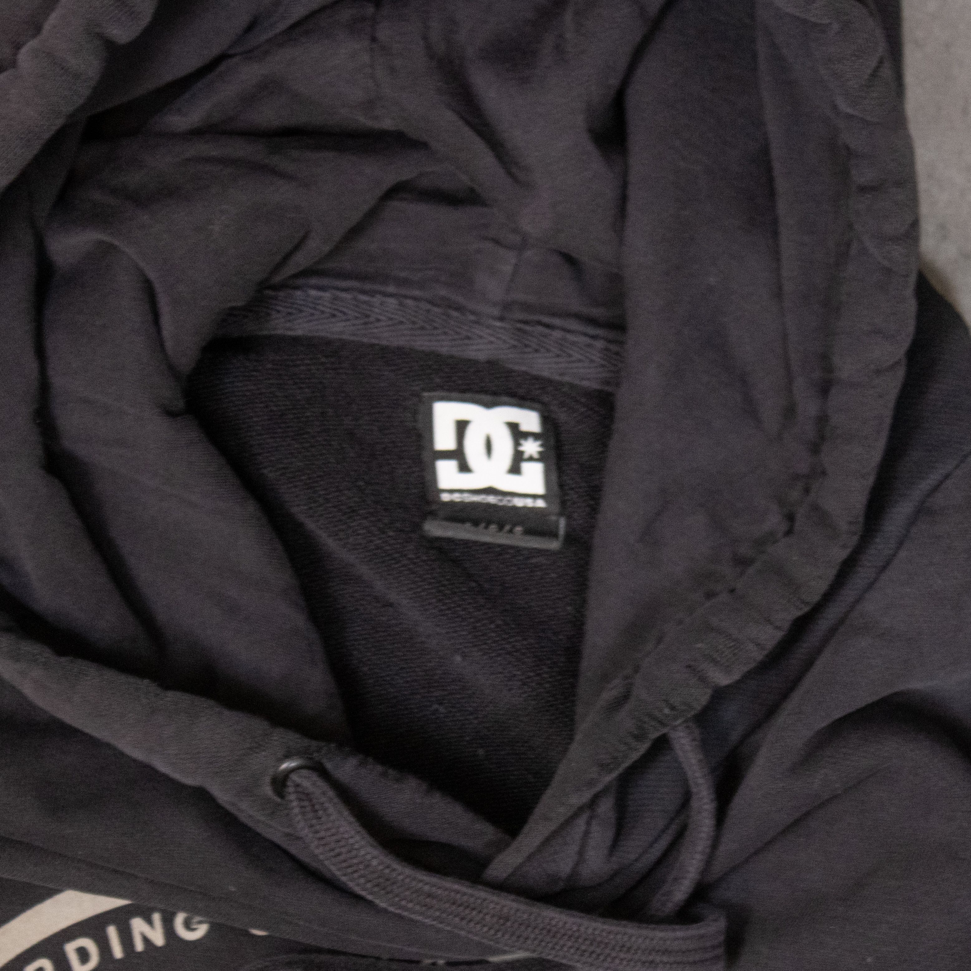 DC Y2K 2000's 00's DC SHoes Oversize Baggy Black Hoodie Size US L / EU 52-54 / 3 - 7 Thumbnail
