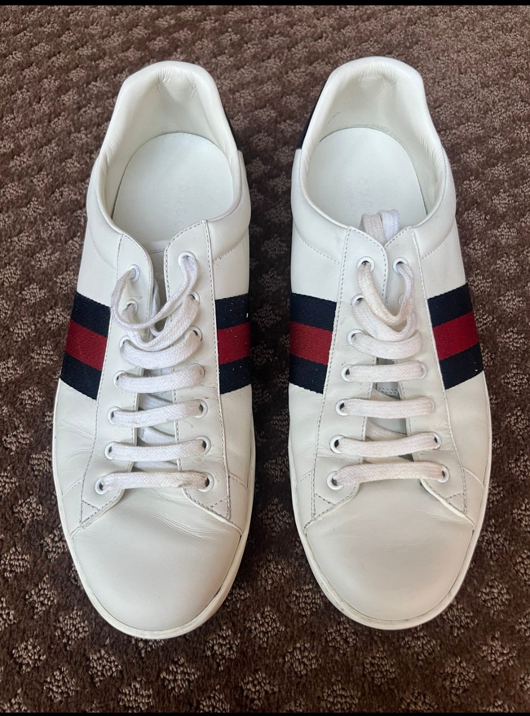 Gucci Gucci Ace Sneakers White 13.5 White Low Tops 386750 Size US 13 / EU 46 - 1 Thumbnail