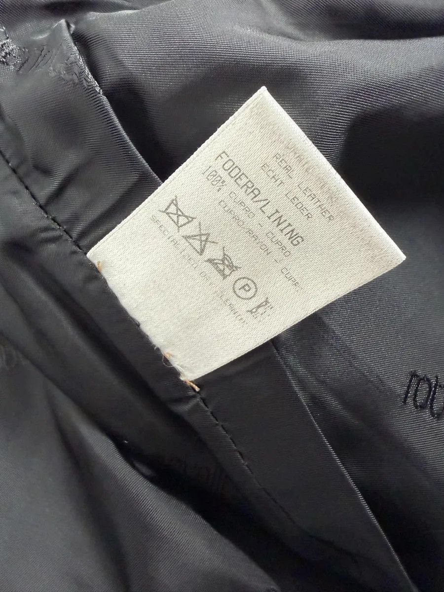 Roberto Cavalli AW2003 Roberto Cavalli Biker Navy Padded Leather Pants Size US 32 / EU 48 - 6 Thumbnail