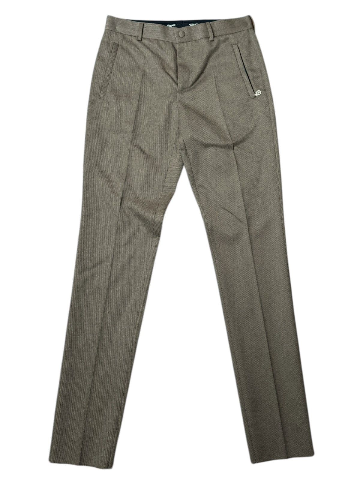 Versace Versace Brown Wool Pants Medusa Zipper Size US 32 / EU 48 - 1 Thumbnail