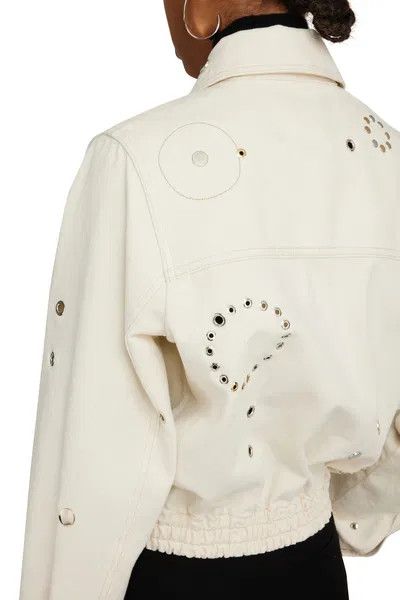 Chloe o1y0825 Denim Jacket in Ivory Size M / US 6-8 / IT 42-44 - 4 Thumbnail