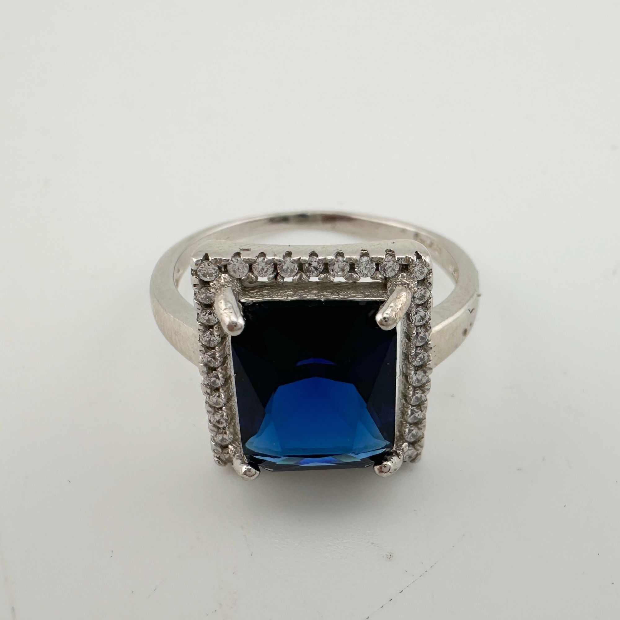 Other 4.10 Carat Lab Created Deep Blue & White Sapphire Ring Size Size ONE SIZE - 7 Thumbnail