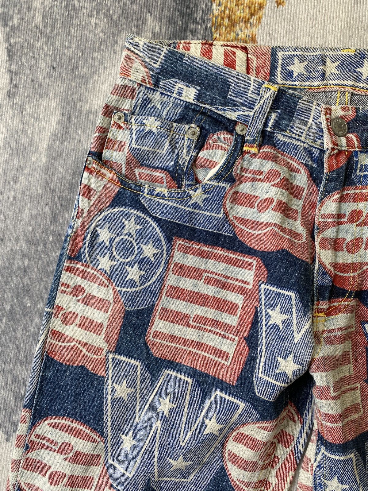 Hysteric Glamour AW1998 Japanese Brand Hysteric Glamour Overprint Jeans Size US 28 / EU 44 - 9 Thumbnail