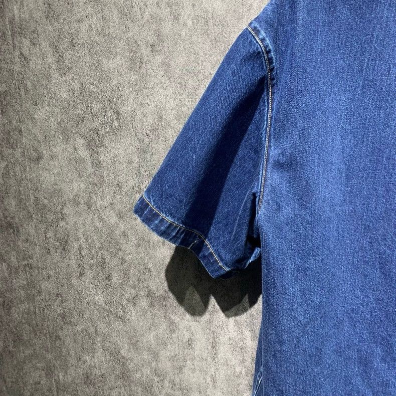 Prada Prada Triangle logo denim short sleeves 2501-Nextarrow Size US XL / EU 56 / 4 - 6 Thumbnail