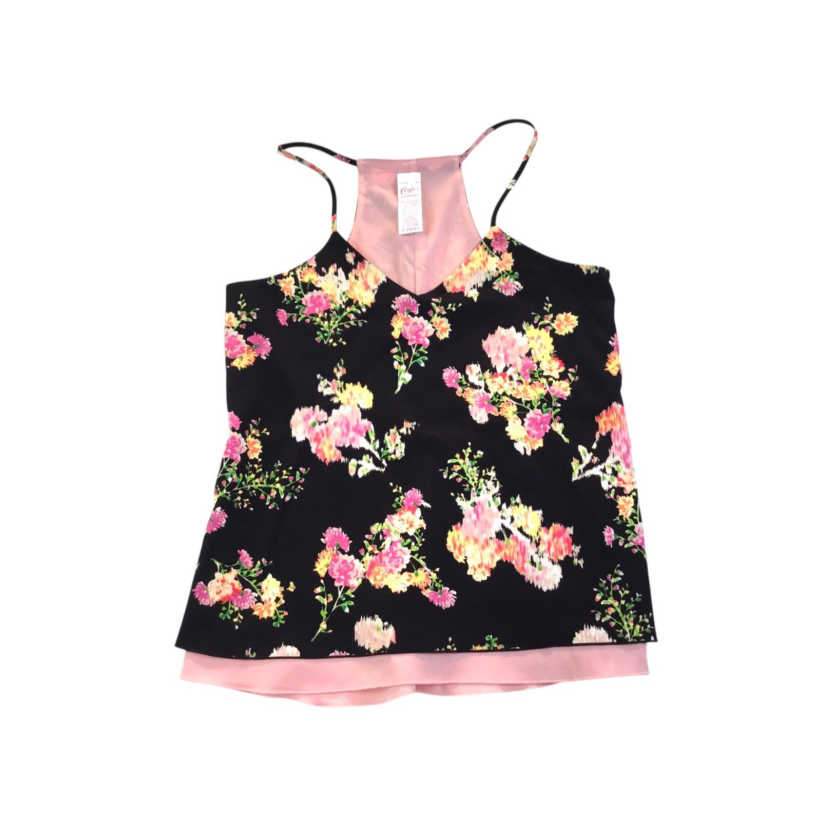 Other Candie's Reversible Camisole Pink Black Multi-Floral X-Small Size XS / US 0-2 / IT 36-38 - 1 Thumbnail