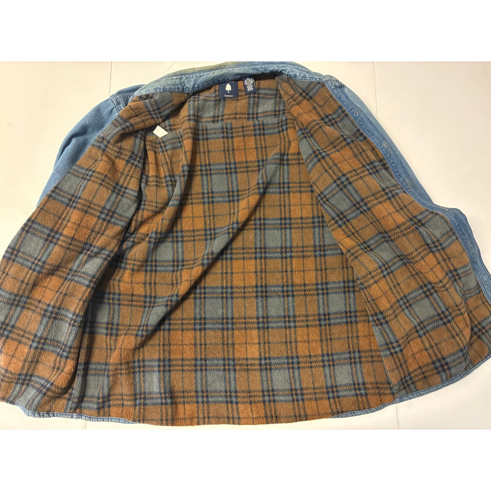 Roundtree & Yorke Vintage Roundtree and Yorke outdoors denim fleece jacket L Size US L / EU 52-54 / 3 - 3 Thumbnail