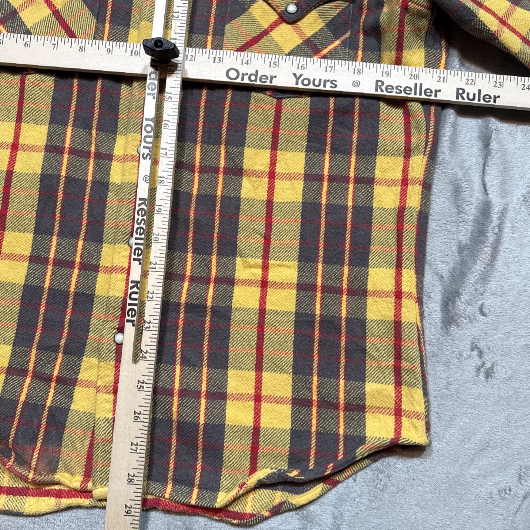 Ralph Lauren VINTAGE Ralph Lauren Rugby Shirt Plaid Flannel Heavyweight Pearl Snap M Yellow Men’s Regular Size M Size US M / EU 48-50 / 2 - 5 Thumbnail