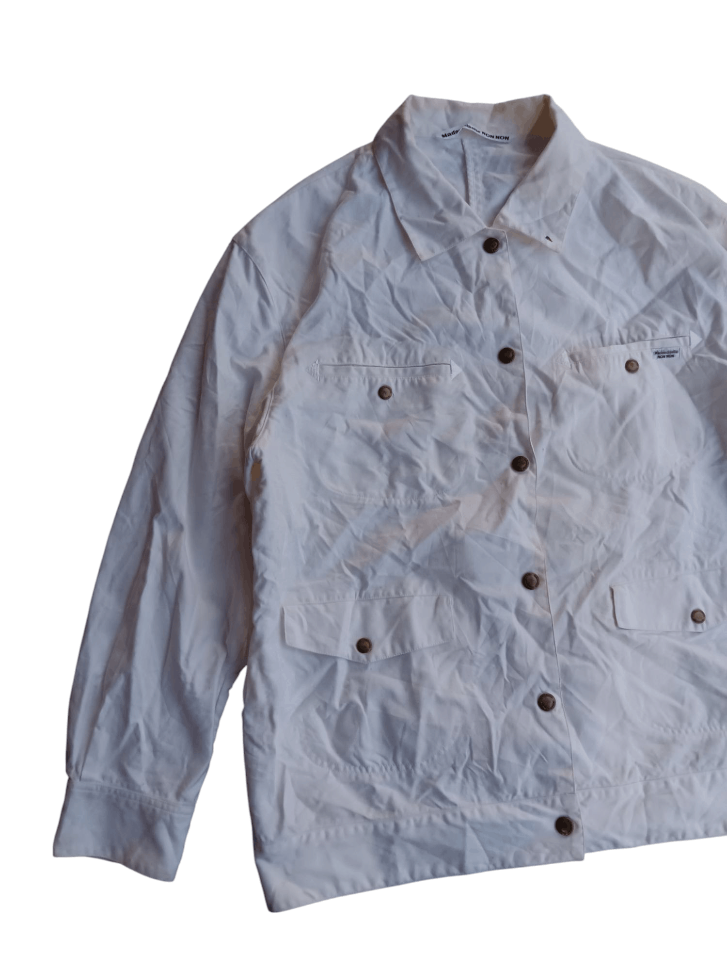 Issey Miyake × Japanese Brand × Mademoiselle Non Non Mademoiselle non non white outer jacket Size US M / EU 48-50 / 2 - 2 Thumbnail