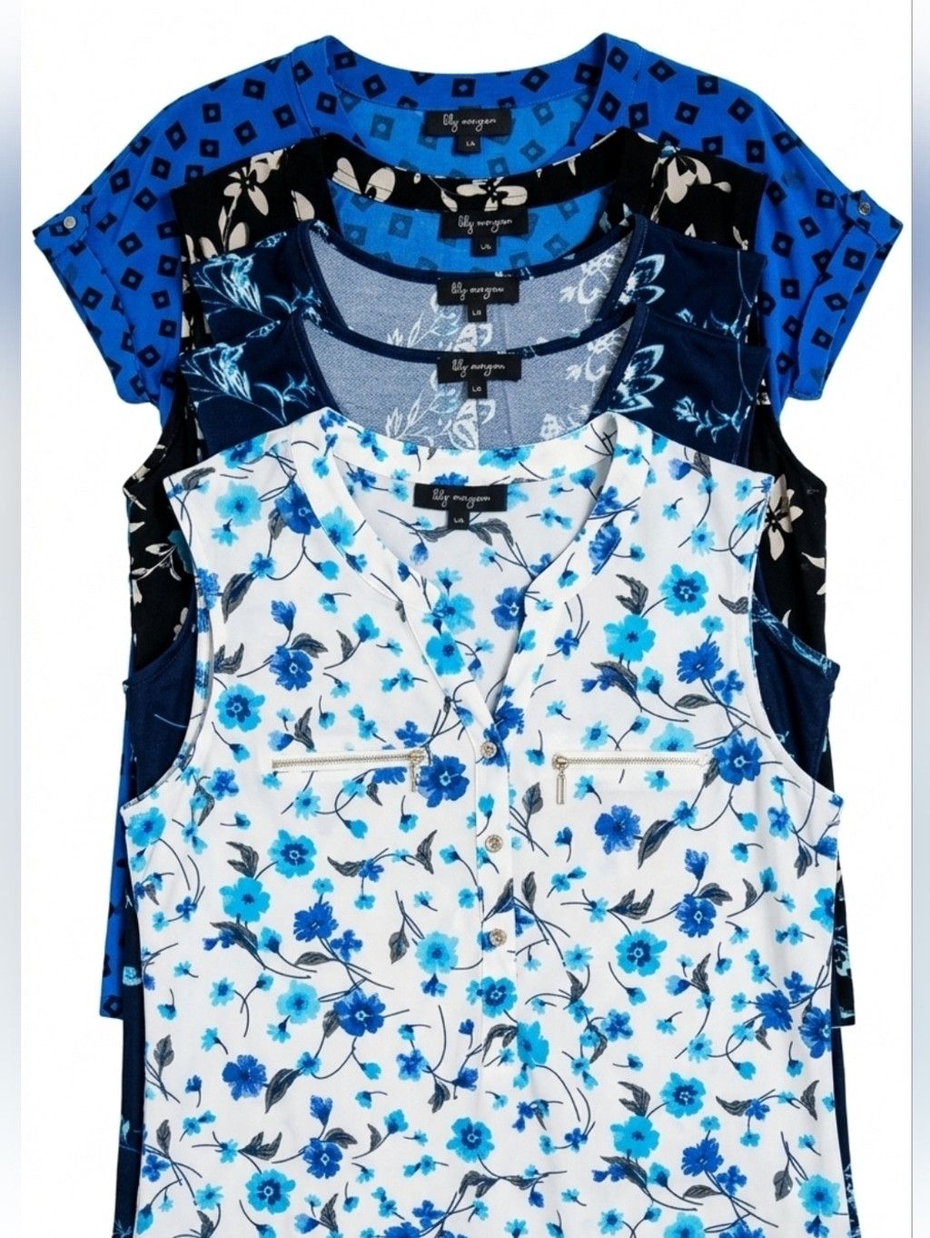 Other 5 Lilly Morgan Designer Tops Floral Mixed Pattern Bundle Size L / US 10 / IT 46 - 1 Thumbnail