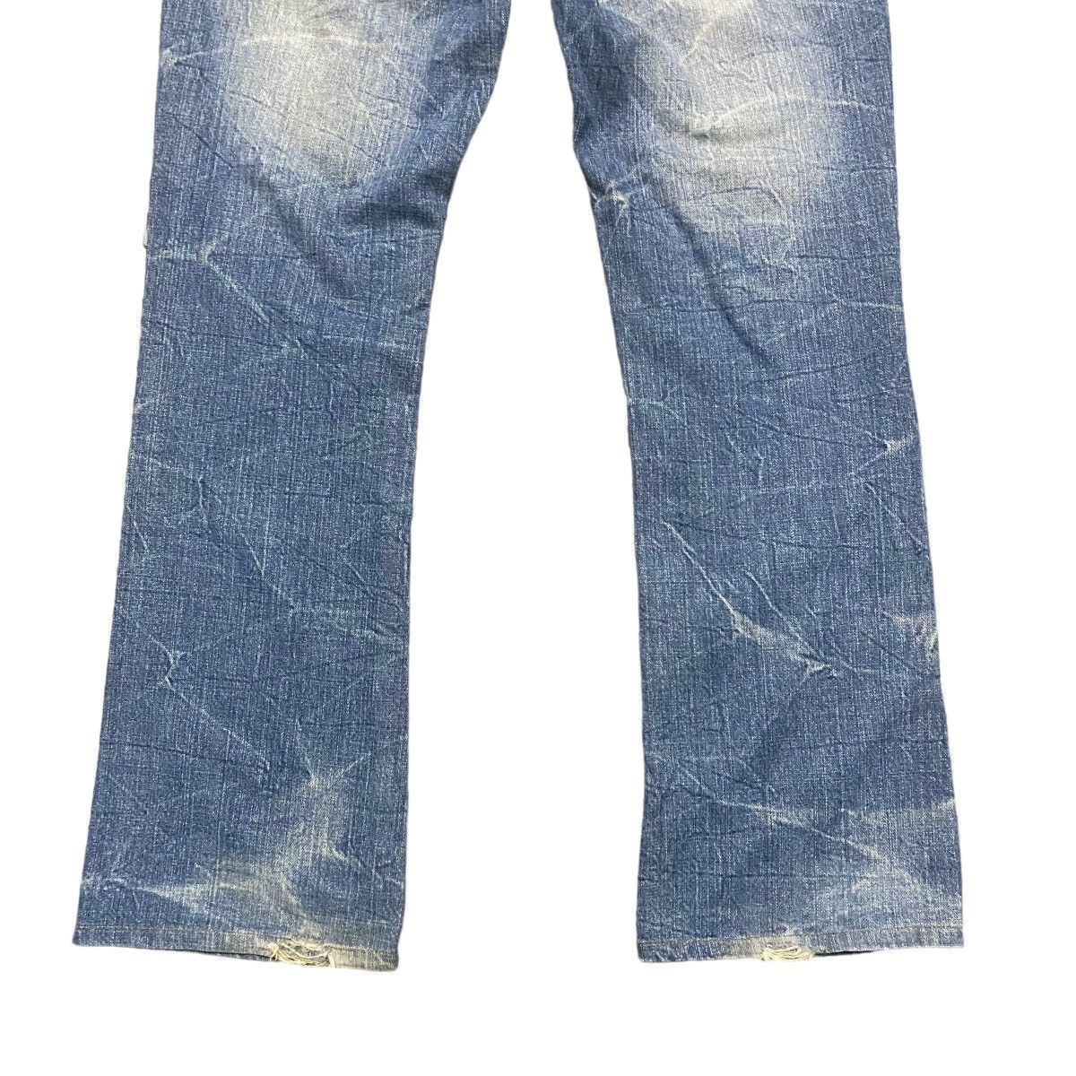 Japanese Brand Ozz-First Pinball Denim Flare Jeans Trashed Size US 30 / EU 46 - 14 Thumbnail