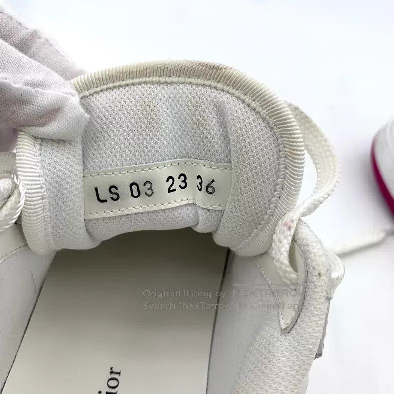 Dior Dior White logo embossed cowhide lace-up casual flat board Size US 5.5 / IT 35.5 - 9 Thumbnail