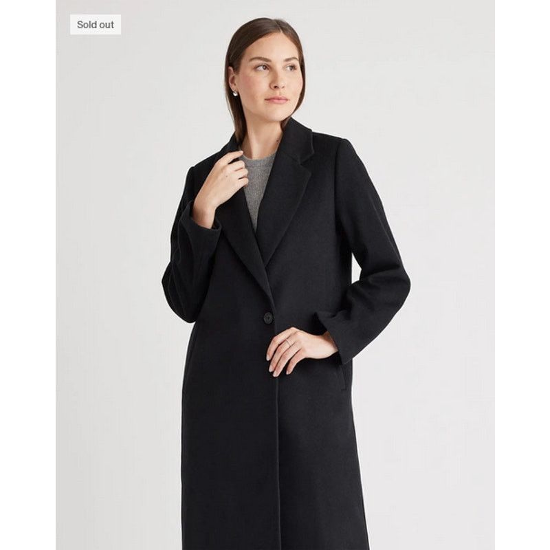 Quince Quince Italian Wool Classic Single Breasted Coat Large NWT Size L / US 10 / IT 46 - 1 Thumbnail