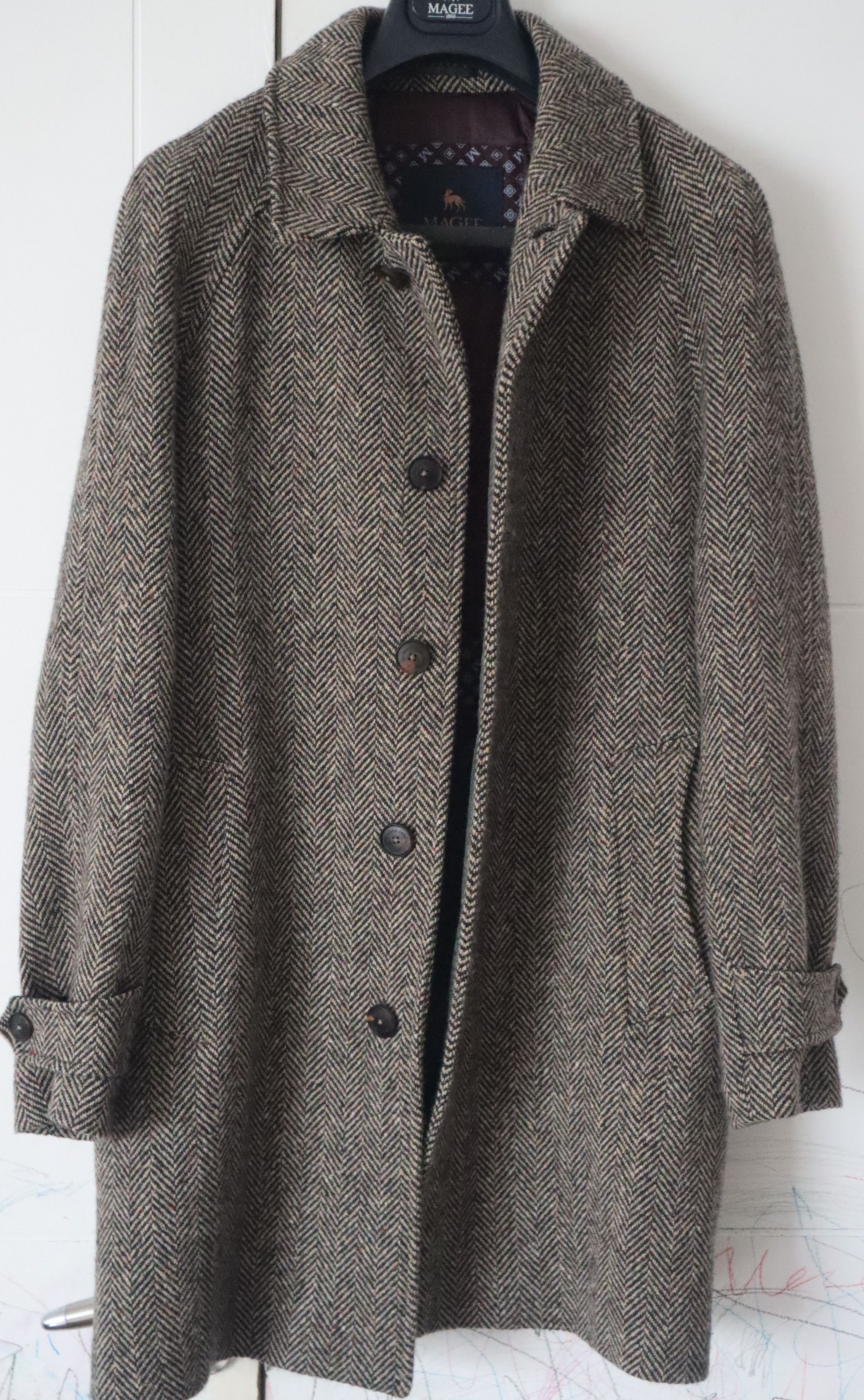 Magee Erne Raglan Tweed Tailored fit Overcoat Size US M / EU 48-50 / 2 - 9 Thumbnail