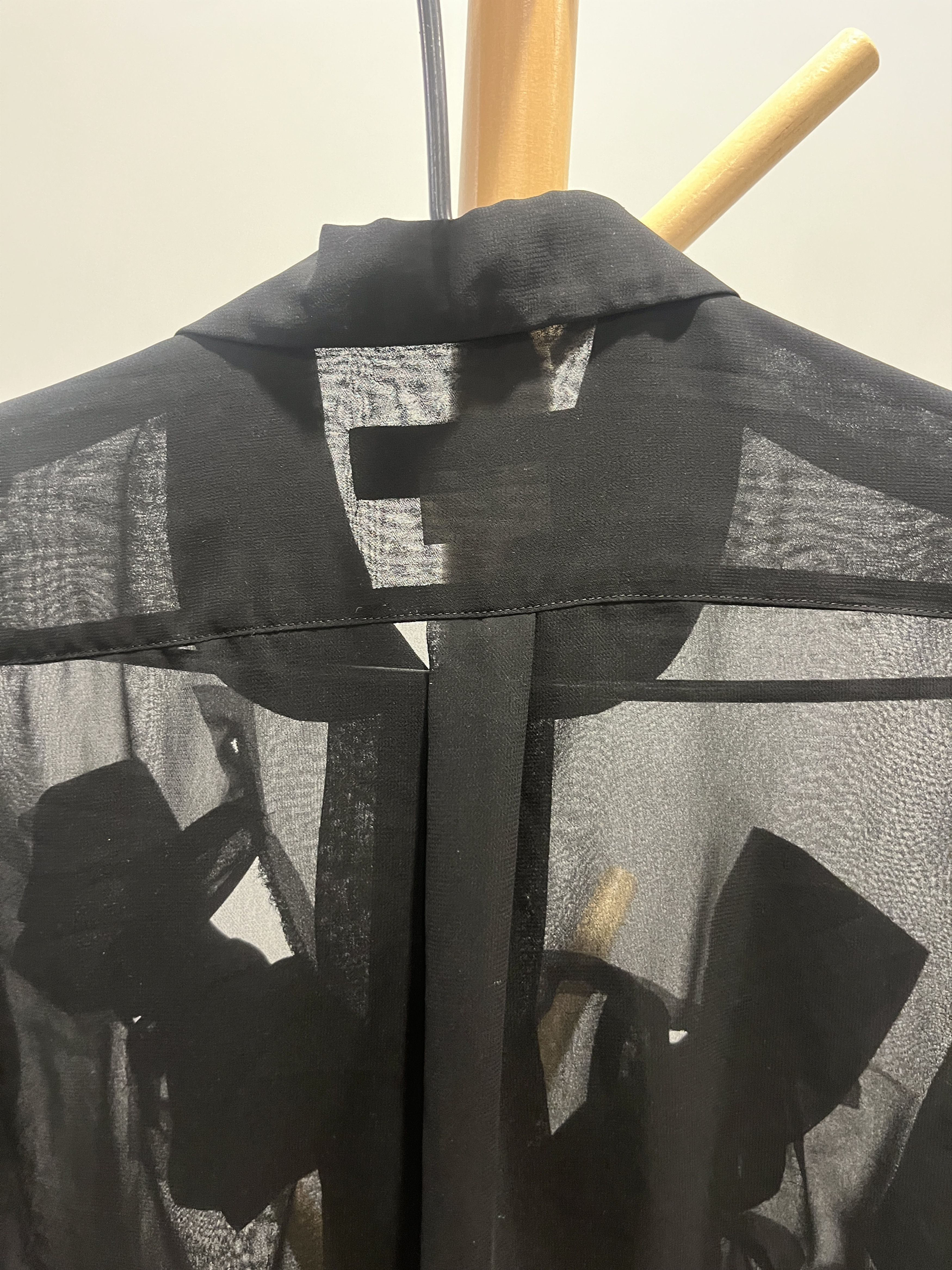 Comme des Garcons Black Comme des Garcons 'Black' Sheer Bow Shirt AW2014 Size S / US 4 / IT 40 - 10 Thumbnail