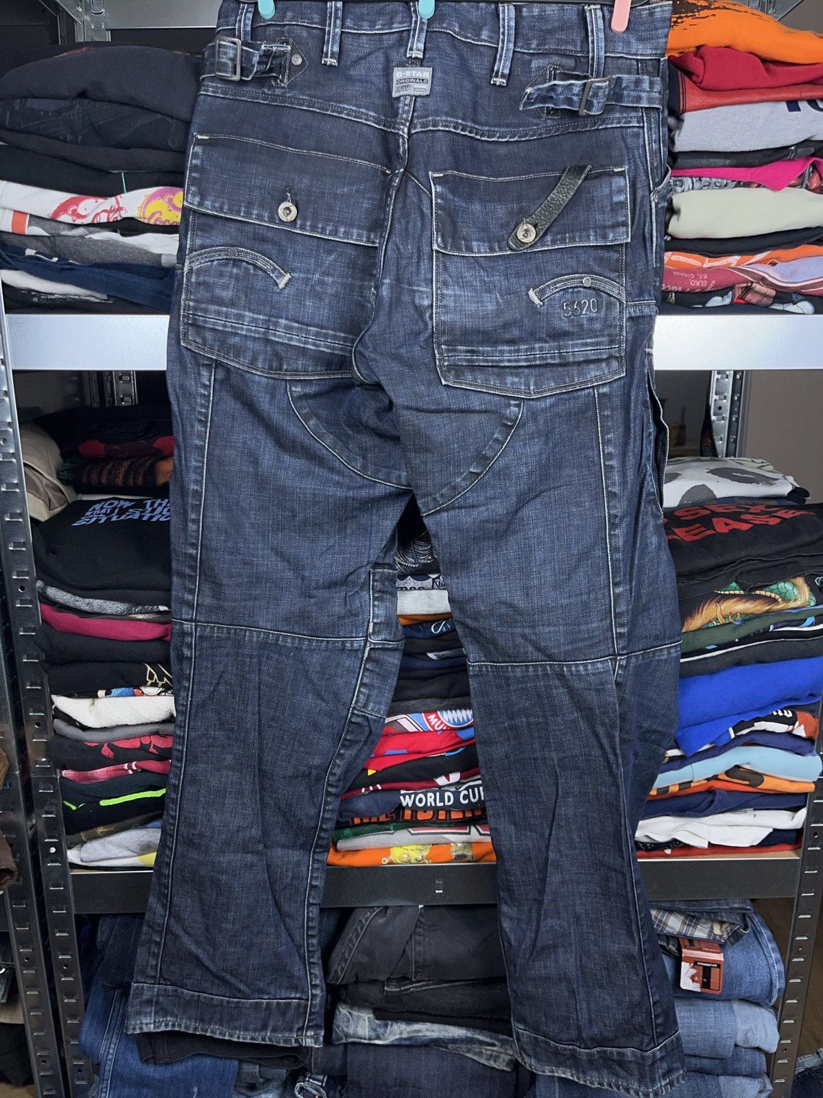 G-Star Gstar washed indigo double knee twist leg Japanese style Size US 30 / EU 46 - 2 Thumbnail