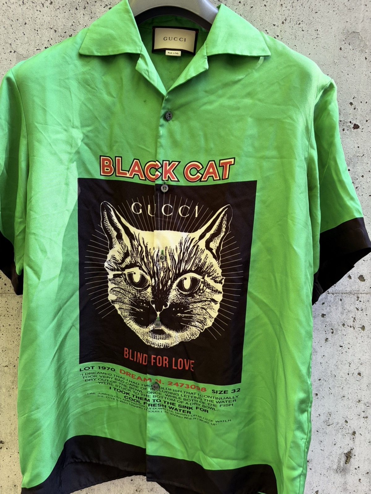 Gucci Black Cat Silk Shirt green/black Size US S / EU 44-46 / 1 - 3 Thumbnail