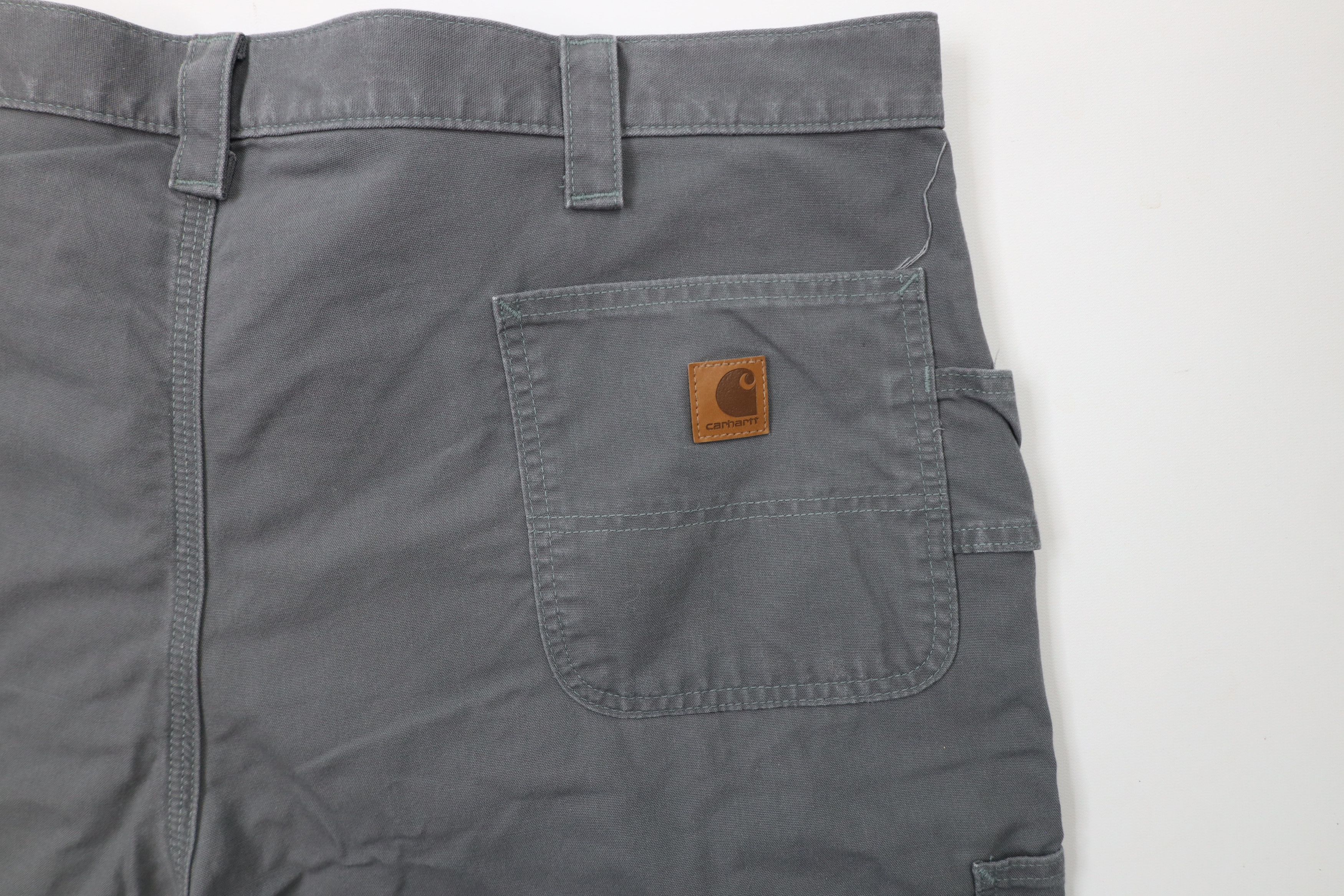 Carhartt × Vintage Vintage Y2K Carhartt Canvas Wide Leg Dungaree Pants Gray Size US 44 / EU 60 - 11 Thumbnail