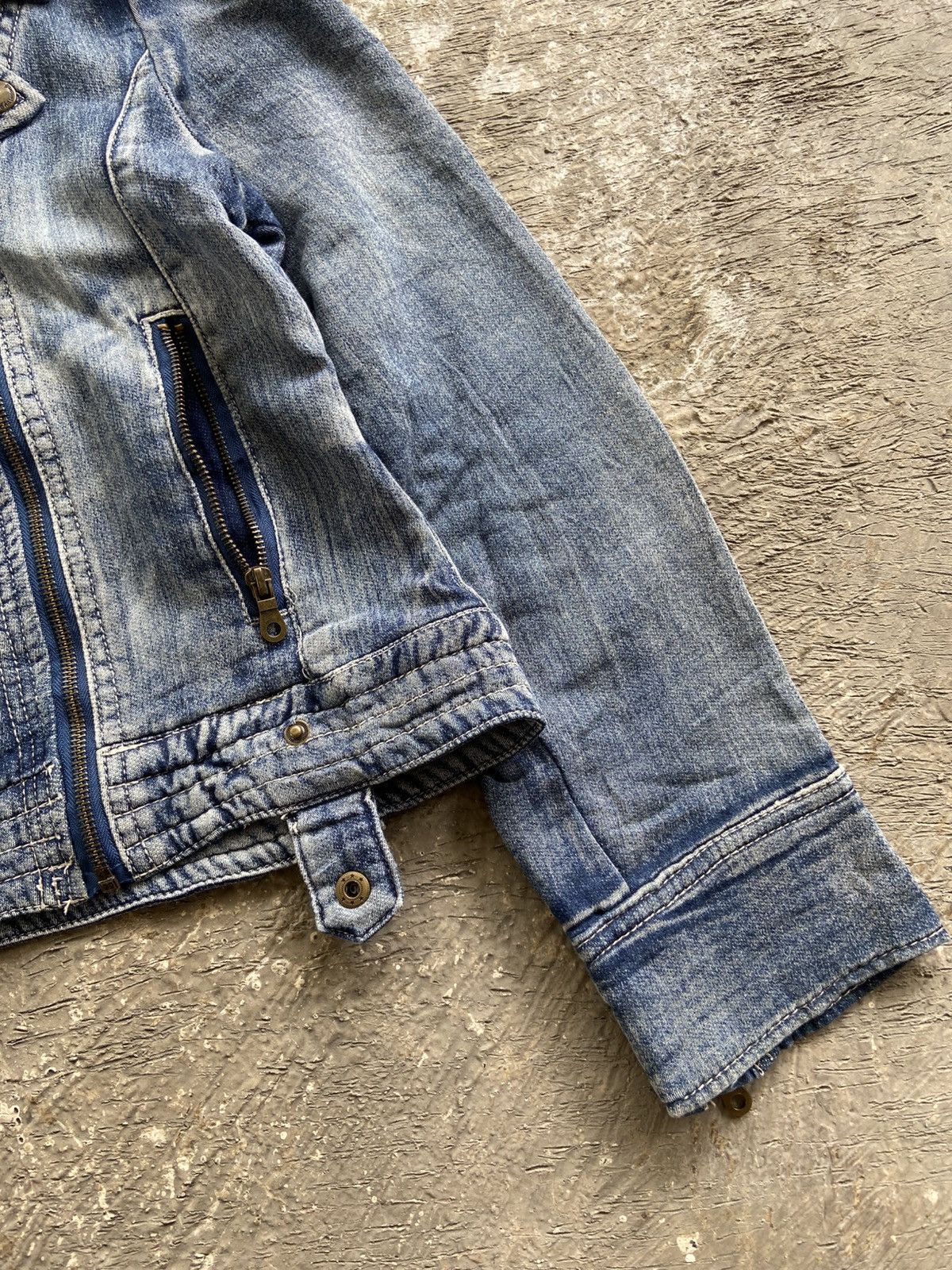 If Six Was Nine 2000s HCMII - Vkei Style Mud Wash Riders Jacket Size M / US 6-8 / IT 42-44 - 11 Thumbnail
