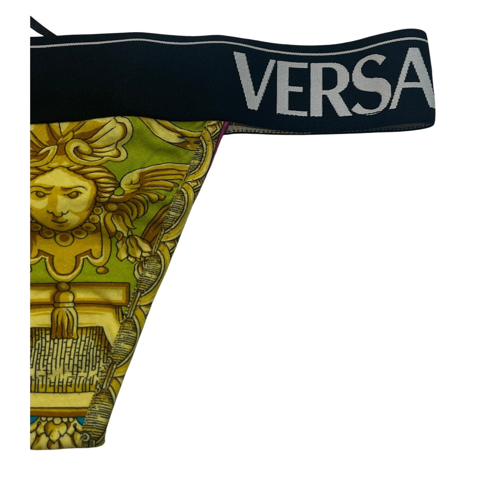 9-4 VERSACE Women's Panties Thong Baroque Size 1/ XS