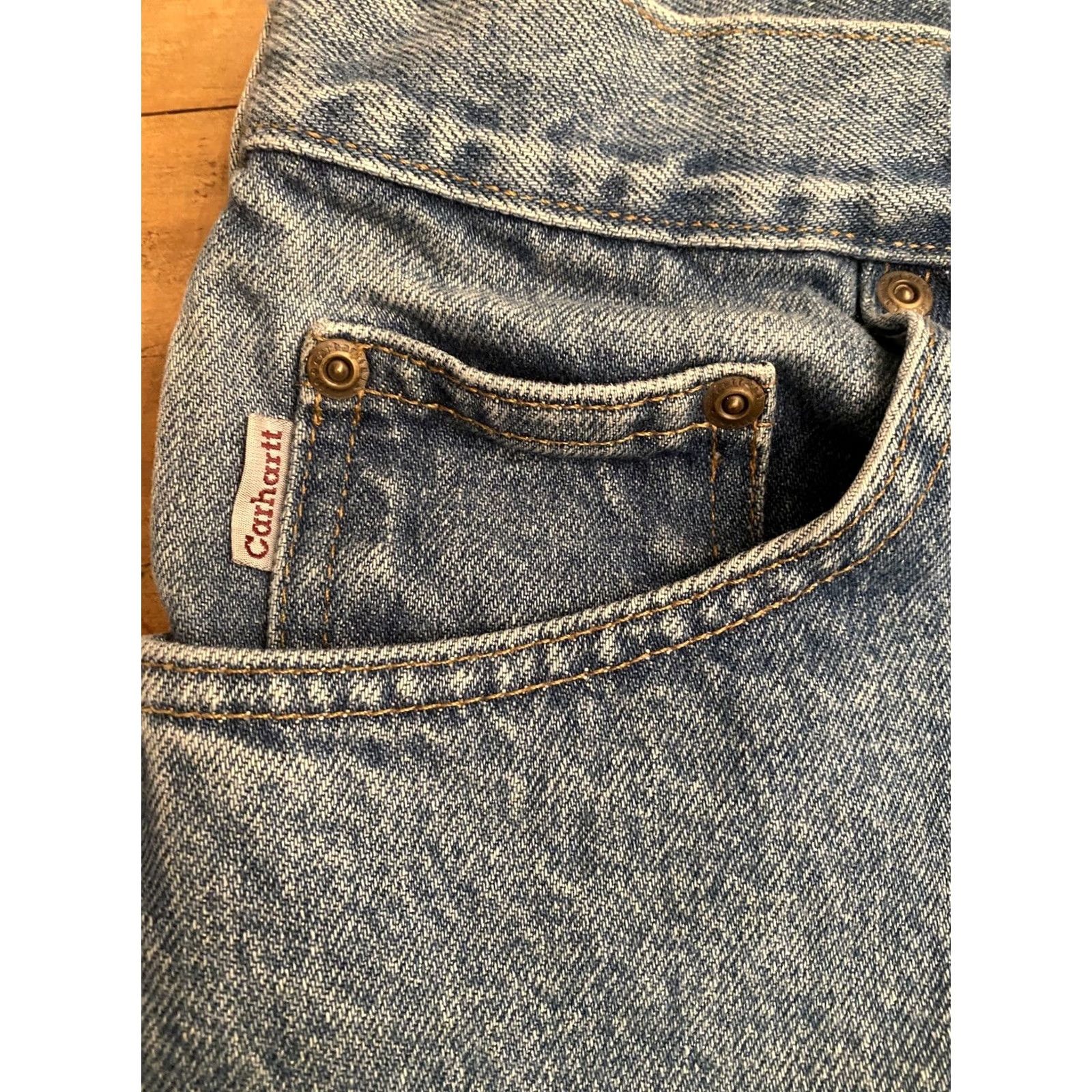 Carhartt VINTAGE Carhartt Jeans Work 5-Pocket Denim Blue 38X30 Regular Men’s Size US 38 / EU 54 - 4 Thumbnail