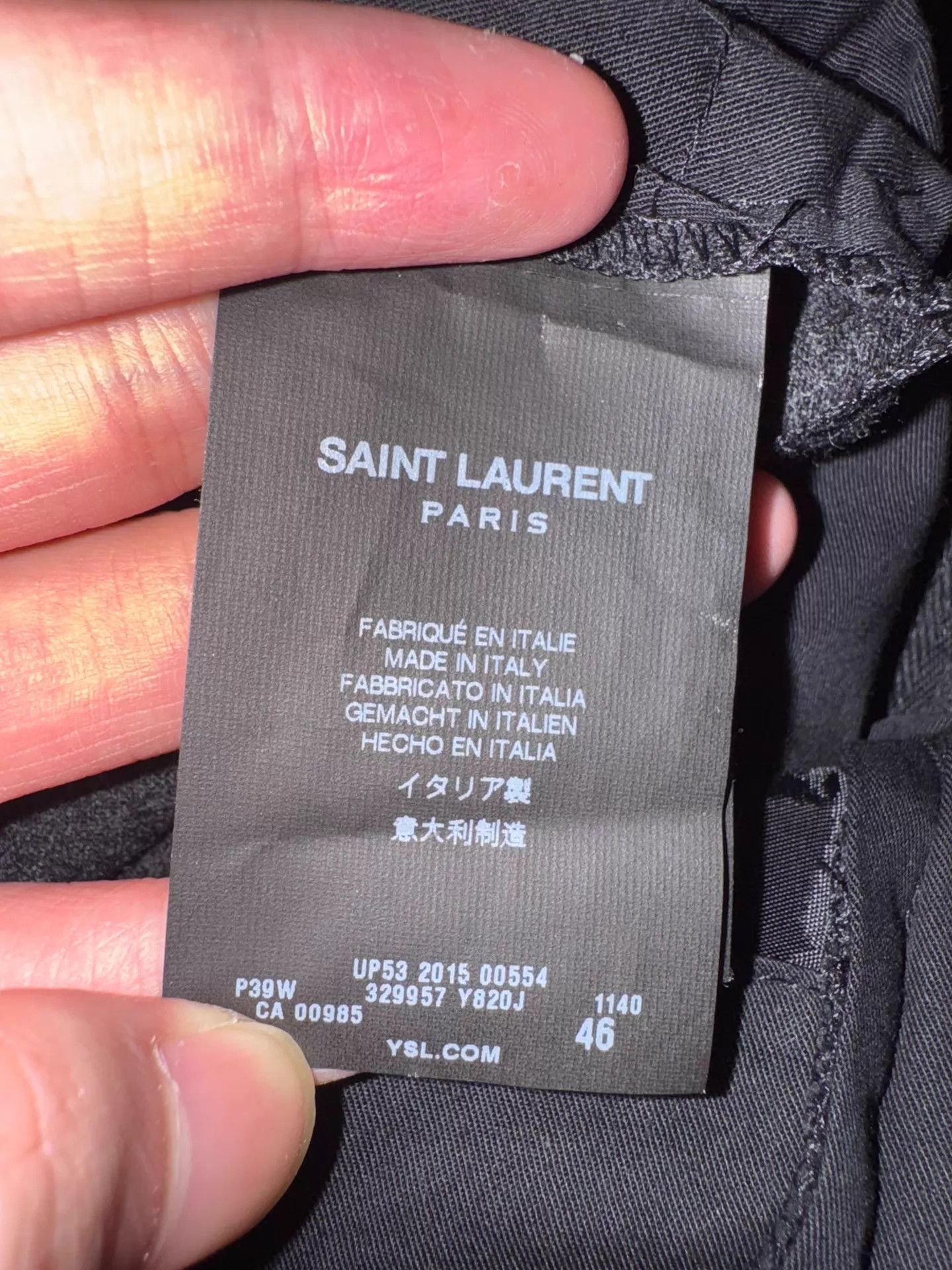 Saint Laurent Paris SLP 15FW Black/Gray Straight Wool Trousers 46 Size US 30 / EU 46 - 8 Thumbnail