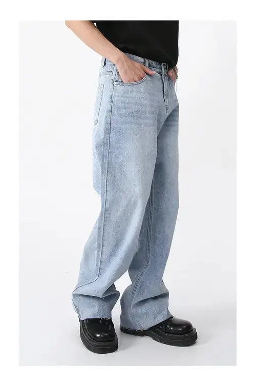 Japanese Brand × Jean Vintage Faded Blue Wide leg jeans Size US 32 / EU 48 - 2 Thumbnail