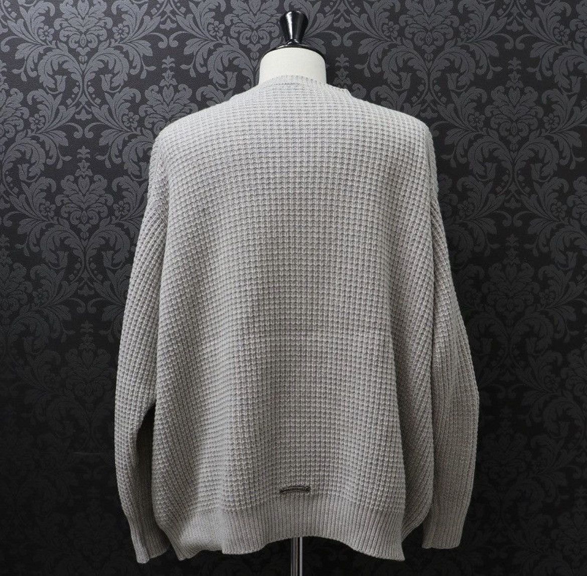 Chrome Hearts Chrome Hearts Cashmere Cross Patch Waffle Knit Sweater Size US L / EU 52-54 / 3 - 5 Thumbnail