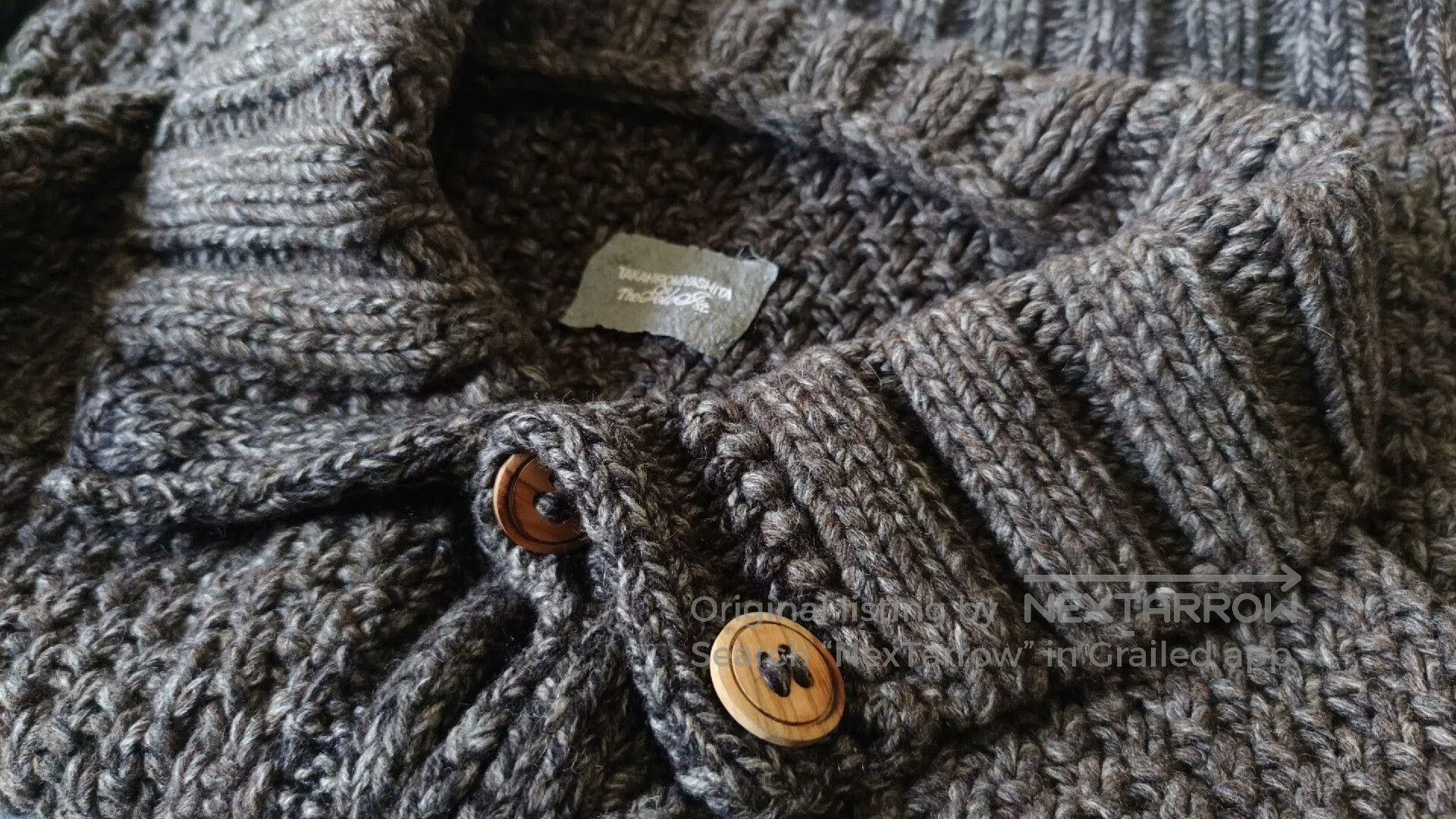 Takahiromiyashita The Soloist. Rare Fabric Knitted Cardigan with Unique Texture. Size US M / EU 48-50 / 2 - 7 Thumbnail