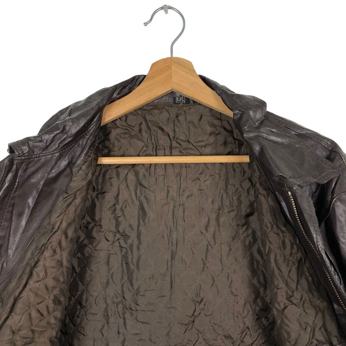 Issey Miyake VINTAGE BOMBER LEATHER JACKET JAPAN ISSEY MIYAKE Size US L / EU 52-54 / 3 - 10 Thumbnail