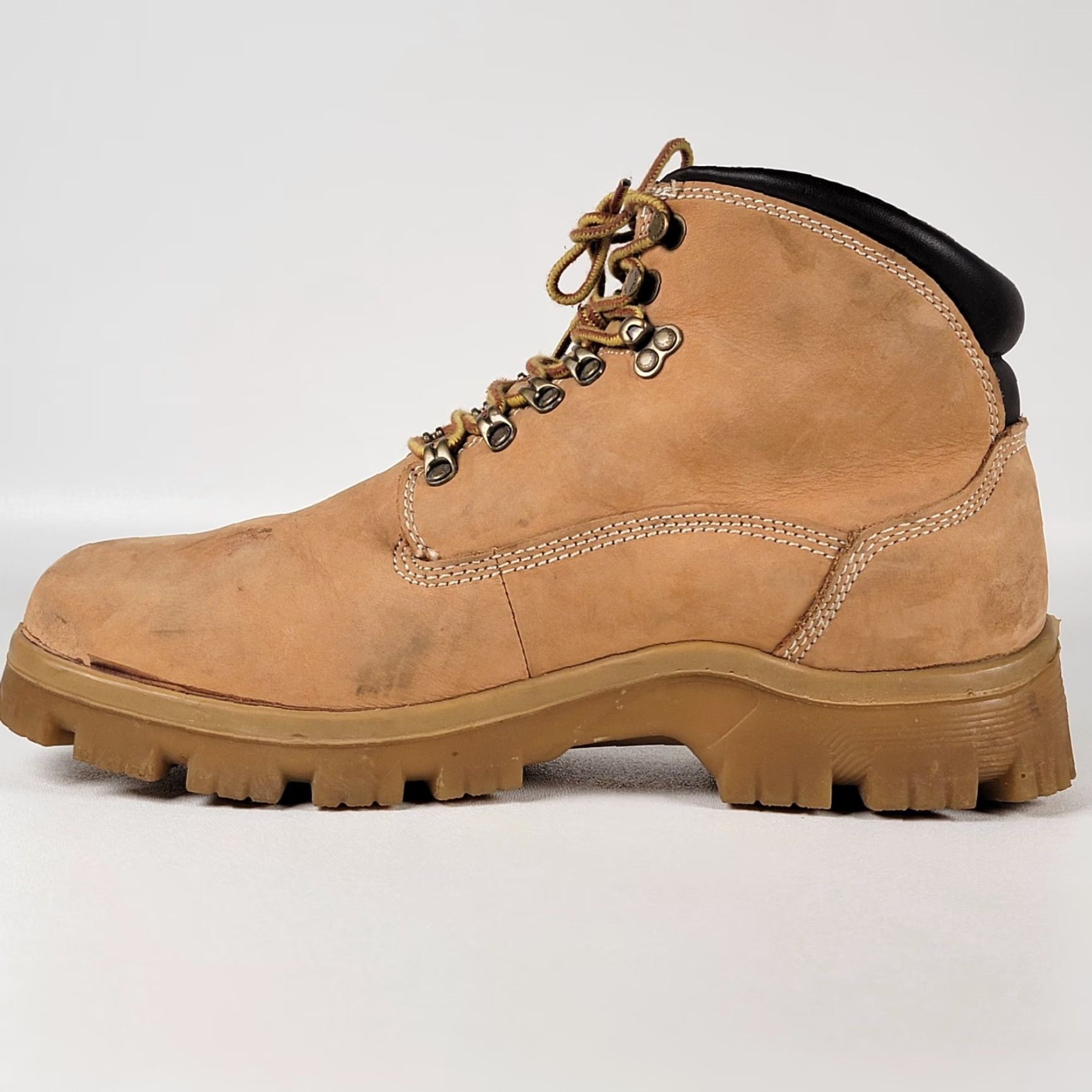Vintage Herman Survivors Breaker Tan Waterproof Steel Toe Work Boots Men's Size 12M Size US 12 / EU 45 - 5 Thumbnail