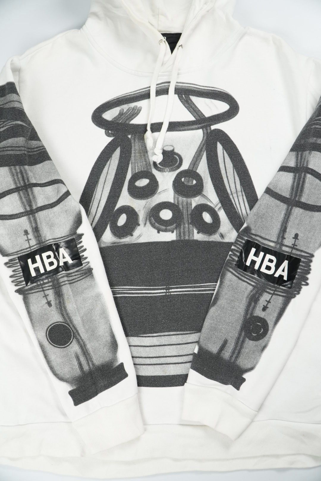 Hood By Air Hood By Air White Printed Hoodie Size US L / EU 52-54 / 3 - 7 Thumbnail