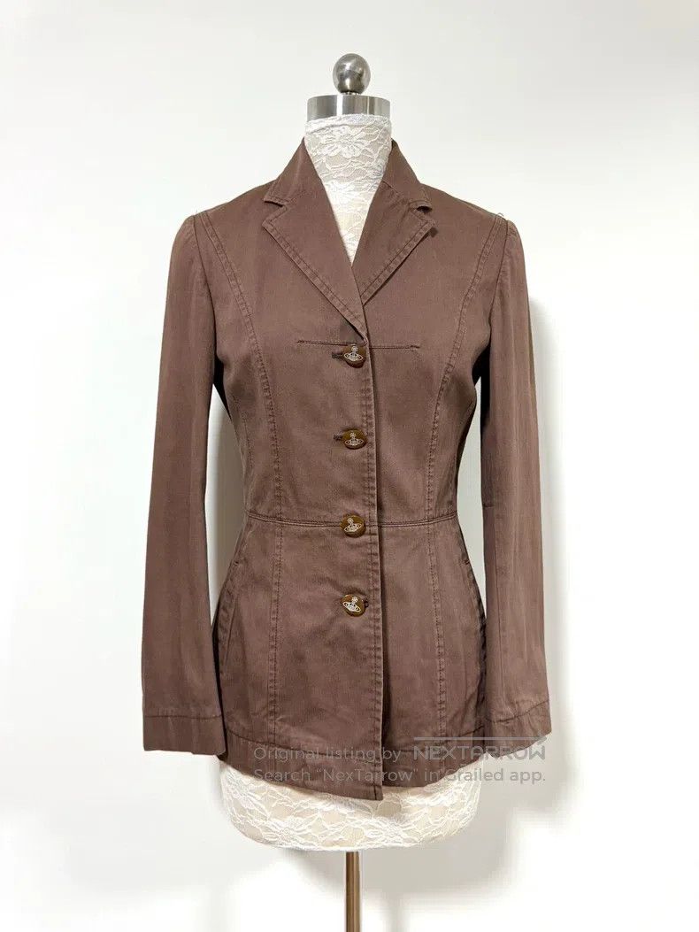 Vivienne Westwood Vivienne Westwood Old logo tea brown Saturn button jacket Size M / US 6-8 / IT 42-44 - 1 Thumbnail