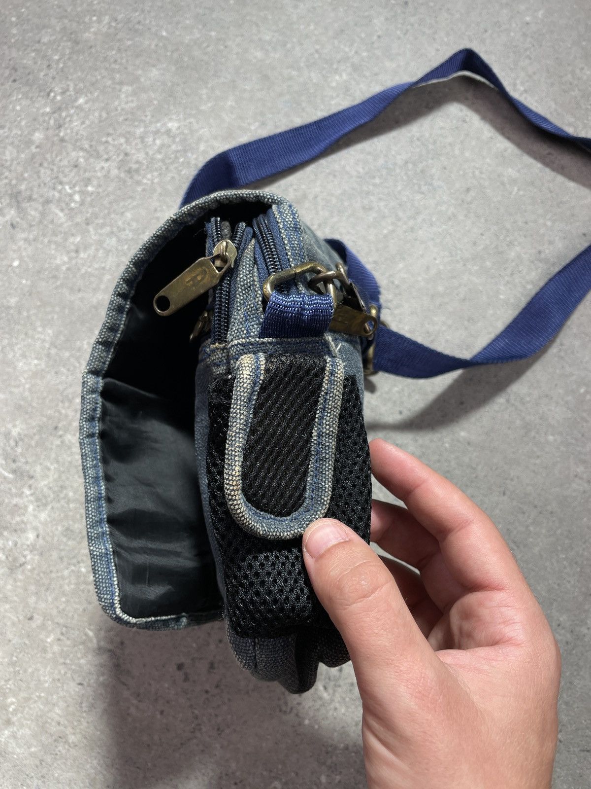Diesel × Vintage Vintage Y2K Diesel Avant Garde Denim Bag Size ONE SIZE - 4 Thumbnail