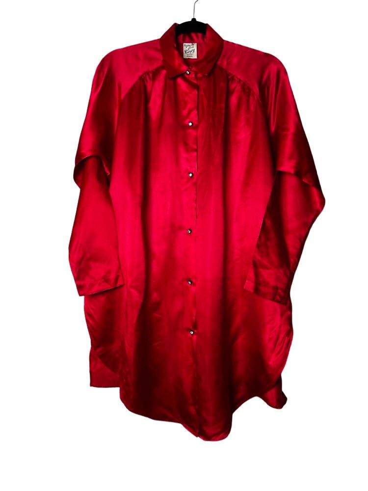 Vintage Vintage 1970's Red Mary Jane by Corey of CA, USA Shirt Dress Size S / US 4 / IT 40 - 1 Thumbnail