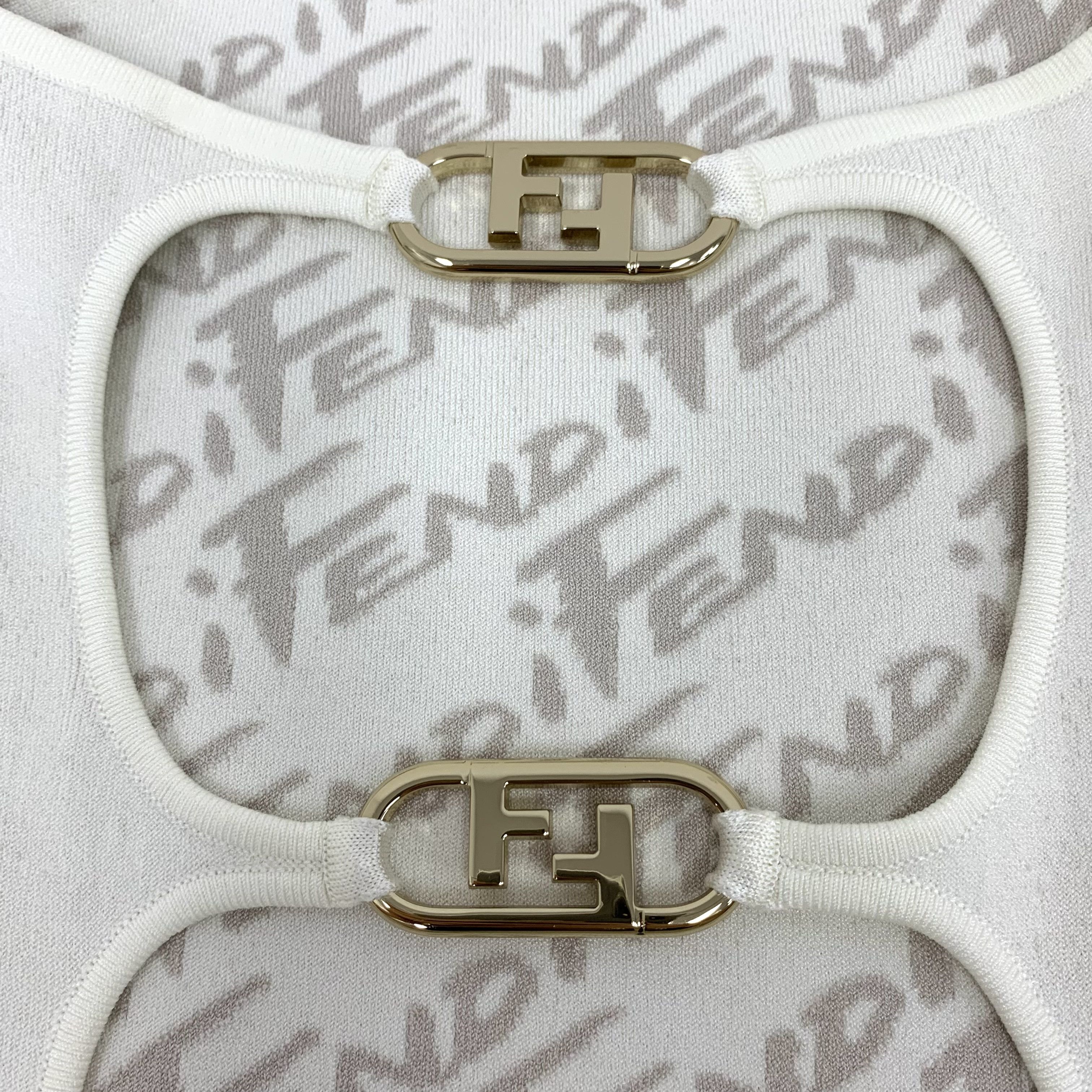 Fendi Fendi Dress Monogram Lined Slip Ivory (Size XS) Size XS / US 0-2 / IT 36-38 - 4 Thumbnail