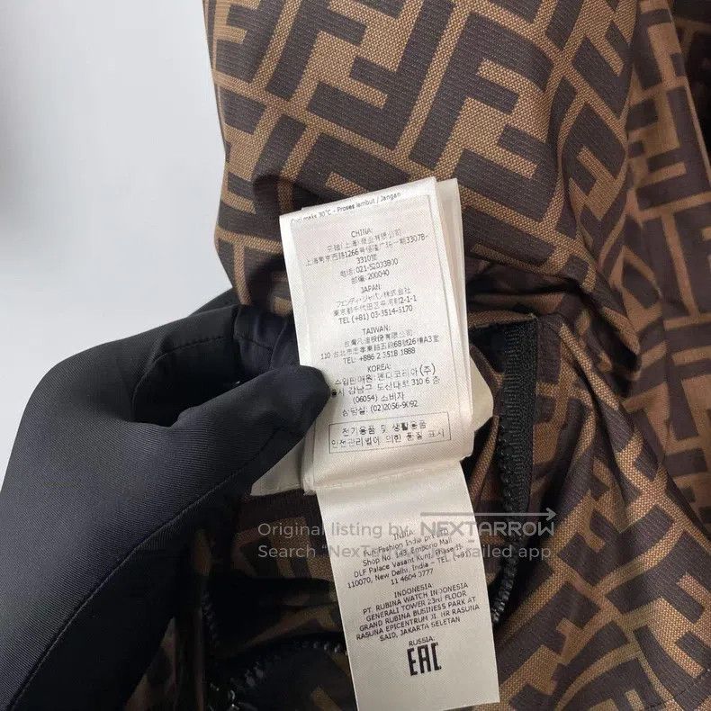Fendi Fendi Reversible Cotton Jacket, Black-Brown Size L / US 10 / IT 46 - 7 Thumbnail