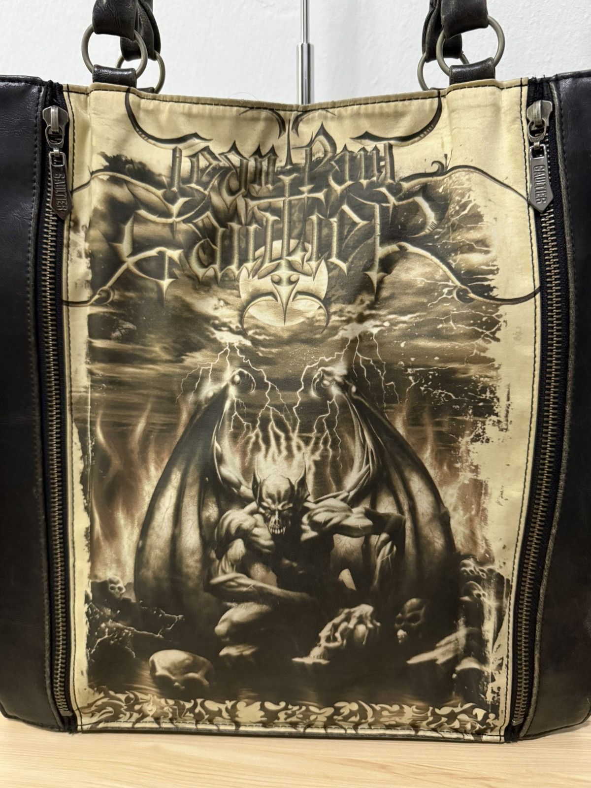 Jean Paul Gaultier 2001 Jean Paul Gaultier Gothic satan gargoyle tote bag. Size ONE SIZE - 4 Thumbnail